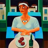 The Aperitif by Graham Knuttel, oil on canvas, sold Nov 2022