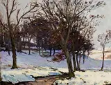 Hans Iten, Winter Landscape, oil on canvas