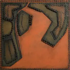 Jonathan Wade, Assemblage, mixed media and steel on board