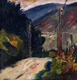 Peter Collis, Knockree Road, oil on board