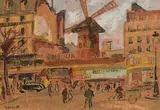 Harry Kernoff, Moulin Rouge, watercolour on paper