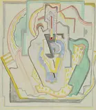 Evie Hone, Composition, gouache on paper