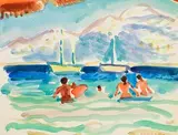 Gerard Dillon, South of France, watercolour on paper