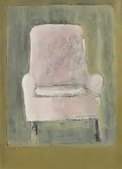 Armchair by Charles Brady, oil on paper, sold Sep 2022