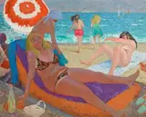 Patrick Leonard, Fuengirola, Costa del Sol, 1974, oil on board
