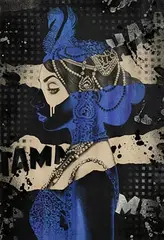 Fin DAC, Odettia - Hammer Blow #2, 2014, unique mixed media, collage and acrylic on Somerset paper
