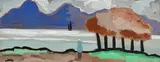 Evening by the Shore by Markey Robinson, gouache on board, sold Sep 2022
