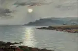 Charles McAuley, Moonlight, oil on canvas
