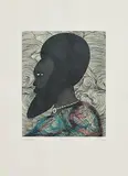 Chris Ofili, Regal, screenprint in luminous ink on colourplan paper - numbered 75 from an edition of 300