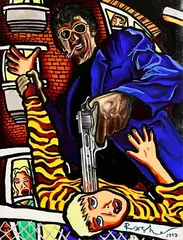 The Shoe is On the Other Foot by Mark (Rasher) Kavanagh, 1997, oil on canvas, sold Sep 2022