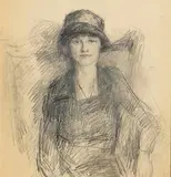 The Edwardian Lady by John Butler Yeats, pencil on paper, sold Sep 2022