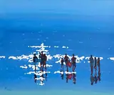 Summer Reflections by John Morris, oil on board, sold Sep 2022
