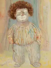 Circus Clown by George Campbell, oil on board, offered Sep 2022
