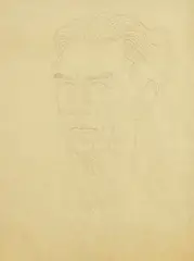 John Luke, Portrait of Alexander Irvine, pencil on tracing paper