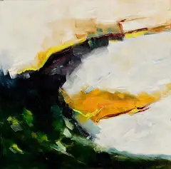 Happy Landscape by Michael Gemmell, oil on canvas, sold Sep 2022
