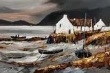 In the Early Light (Mulroy Bay) by J.P. Rooney, oil on board, sold Sep 2022
