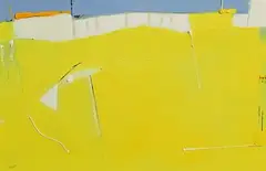 Mike Fitzharris, Farmyard, Spain, oil on board