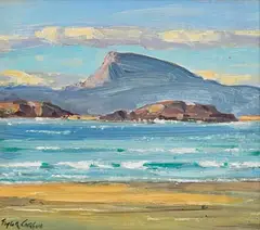 Robert Taylor Carson, Muckish Mountains, oil on board