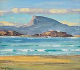 Robert Taylor Carson, Muckish Mountains, oil on board
