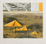 Christo, The Umbrellas, serigraph of plans for the 'Umbrellas' project