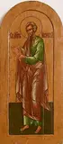 19th Century Icon, Saint John, oil on panel