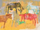 Julie Poulsen, The Ghost Cow, 2021, oil on canvas