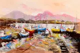 Niall Campion, Cleggan Harbour, Connemara, 2022, oil on canvas