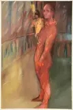 John Kelly, The Performer, oil on paper