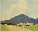 Paul Henry, Cottages and Peat Stacks, Connemara, print