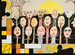 Rhoda Taylor, Identity Crisis, gouache and ink on board
