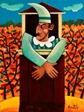 Graham Knuttel, Mr. Punch, oil on canvas