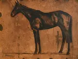 Basil Blackshaw, Young Mare, oil on board