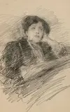 Lilly Yeats by John Butler Yeats, pencil on paper, sold Aug 2022