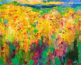 Kenneth Webb, Wild Flowers, Crete, oil on canvas