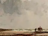 Gathering Seaweed by James Humbert Craig, oil on board, offered Aug 2022
