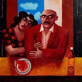 The Date by Graham Knuttel, oil on canvas, offered Aug 2022