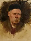 Mainie Jellett, Head of an Old Man, oil on canvas