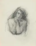 William Butler Yeats by John Butler Yeats, pencil drawing, sold Aug 2022