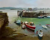 Annemarie Bourke, Low Tide, Cobh, oil on canvas
