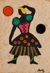 Markey Robinson, The Dancer (Second Image Verso), collage and mixed media on board