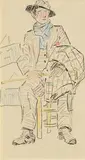 Mary Swanzy, Artist with a Check Coat