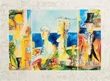 John Bellany, Odyssey, 1998, limited edition 25 colour screenprint/serigraph triptych on 315gm Somerset - numbered from an edition of 100