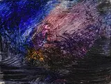 Abstract by Melita Denaro, 2010, oil on board, offered Aug 2022