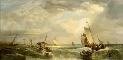 John Wilson, Fisherman on the Ziederzee, oil on board