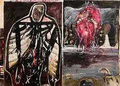 Patrick Graham, As I Was a Passin' Ol' Albaqurque, mixed media on paper