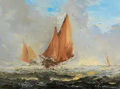 Patrick Copperwhite, Rough Seas, oil on canvas