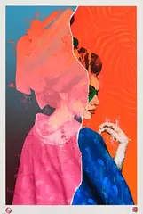 Fin DAC, Dragonredi Undertow 2, mixed media, collage and acrylic on Somerset satin 330gsm - unique - numbered 1 from an edition of 1