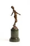 G. Bohme, Art Deco Lady, bronze on marble base