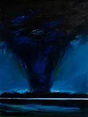 Approaching Storm by Michael Flaherty, oil on board, offered Aug 2022