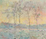 Mother of Pearl, Dawn by Arthur K. Maderson, oil on board, sold Aug 2022
